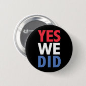 Obama Ja. Ronde Button 5,7 Cm (Voorkant /achterkant)