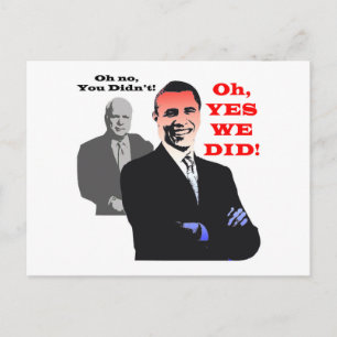 Obama JA WE HEBBEN HET GEDAN Briefkaart