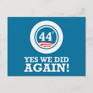 Obama - Ja, we hebben het opnieuw gedaan Briefkaart