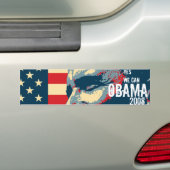 Obama "Ja we kunnen" bumpersticker (Op auto)