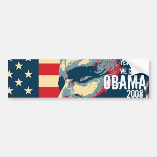 Obama "Ja we kunnen" bumpersticker (Voorkant)