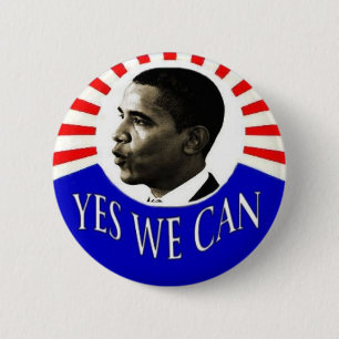 Obama Ja, we kunnen Buttonnen Ronde Button 5,7 Cm