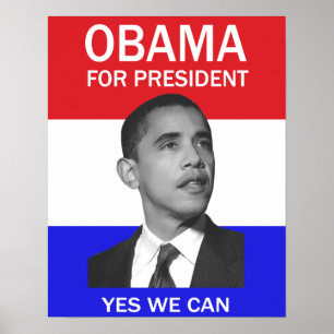 obama ja , we kunnen poster