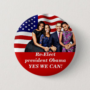 Obama, ja we kunnen_ ronde button 5,7 cm