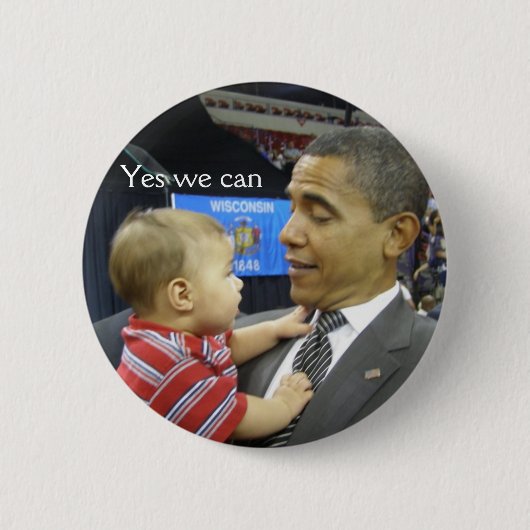 OBAMA Ja we kunnen Ronde Button 5,7 Cm (Voorkant)