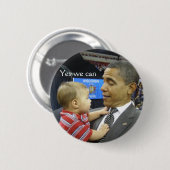 OBAMA Ja we kunnen Ronde Button 5,7 Cm (Voorkant /achterkant)