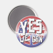 OBAMA Ja We Kunnen Vrede Teken Magneet 89420 (Voorkant / Achterkant)