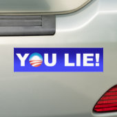 Obama, je liegt bumpersticker (Op auto)