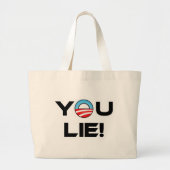 Obama, je liegt grote tote bag (Voorkant)