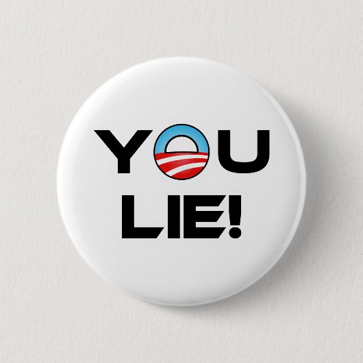 Obama, je liegt ronde button 5,7 cm (Voorkant)