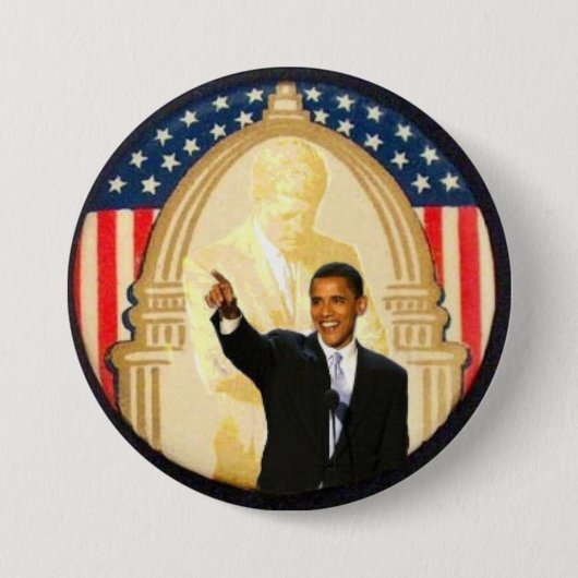 OBama/JFK Retro Style Button (Voorkant)