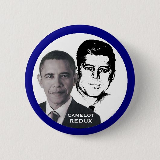 Obama & JFK Ronde Button 5,7 Cm (Voorkant)