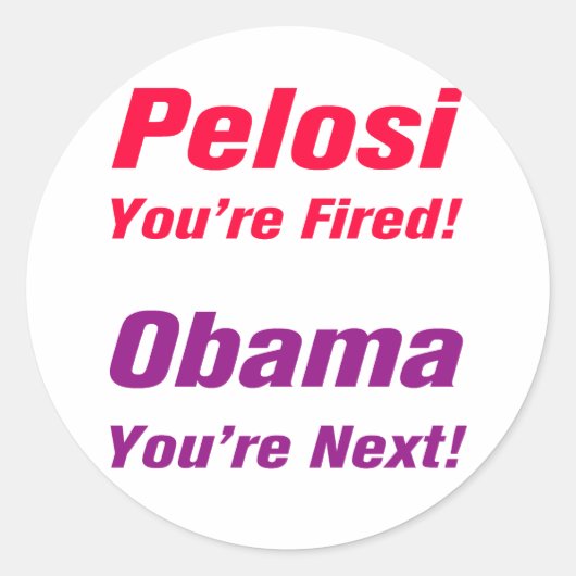 Obama, jij bent de volgende! Sticker (Voorkant)