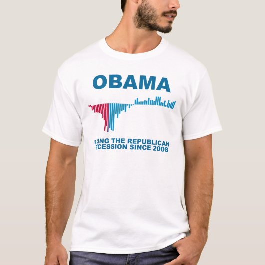 Obama Job Growth Graph T-shirt (Voorkant)