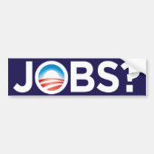 Obama Jobs? Bumpersticker (Voorkant)