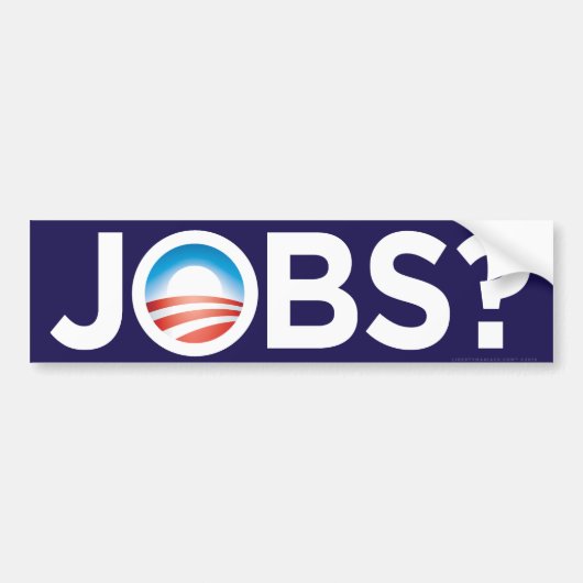 Obama Jobs? Bumpersticker (Voorkant)