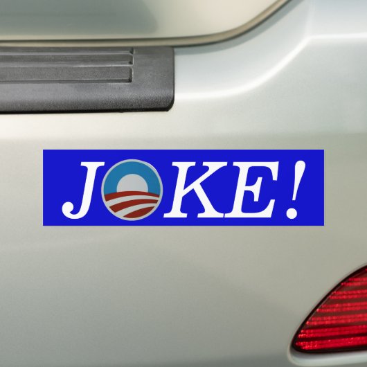 Obama JOKE! Bumpersticker (Op auto)