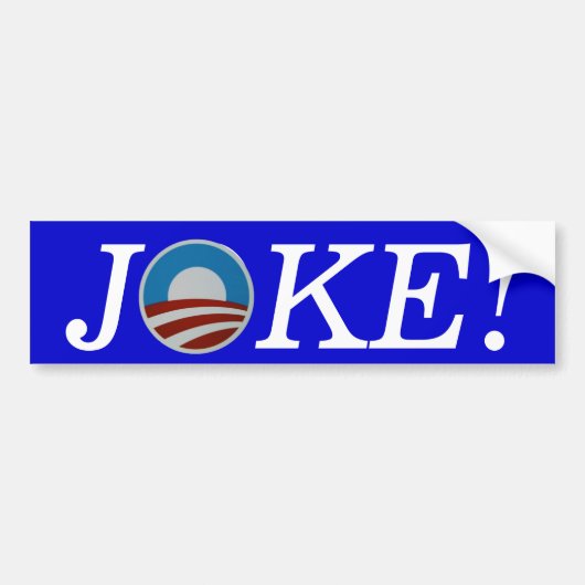 Obama JOKE! Bumpersticker (Voorkant)
