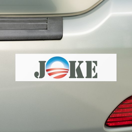 Obama = Joke Bumpersticker (Op auto)