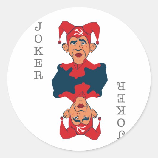 Obama-Joker Ronde Sticker (Voorkant)