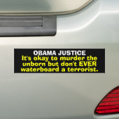 Obama Justice Bumpersticker (Op auto)