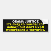 Obama Justice Bumpersticker (Voorkant)