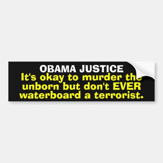 Obama Justice Bumpersticker (Voorkant)