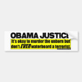 Obama Justice Bumpersticker (Voorkant)