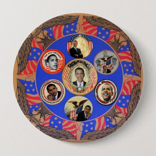 Obama Kaleidoscope 4-inch Button (Voorkant)