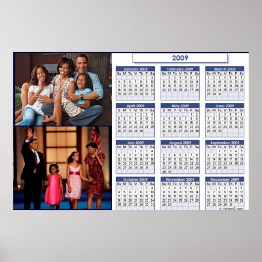 OBAMA KALENDER POSTER (Voorkant)