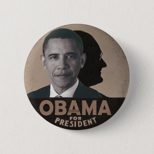 Obama kanaliseert FDR. Ronde Button 5,7 Cm (Voorkant)