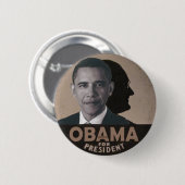 Obama kanaliseert FDR. Ronde Button 5,7 Cm (Voorkant /achterkant)