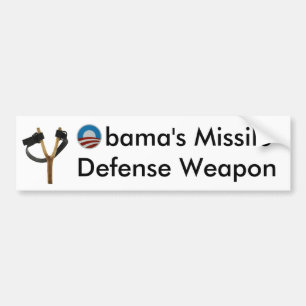 Obama katapult raketverdedigingswapen bumpersticker