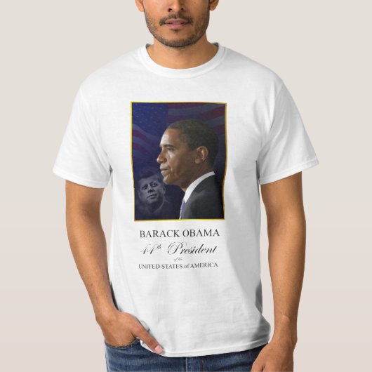 Obama & Kennedy - 44e President T-Shirt (Voorkant)