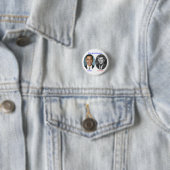 OBAMA KENNEDY: Twee grote leiders. Ronde Button 3,2 Cm (In situ)