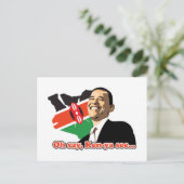 Obama Kenya Briefkaart (Staand voorkant)