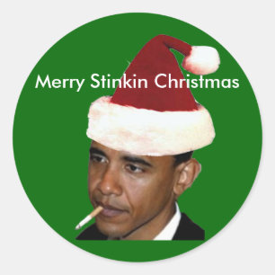 Obama Kerst sticker (t shirt bumper anti obama)