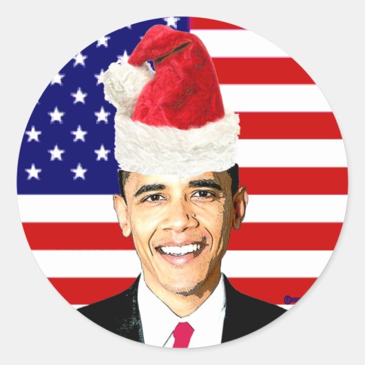 Obama Kerst stickers (Voorkant)