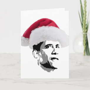 Obama Kerstman Kerstman Feestdagen Kaart