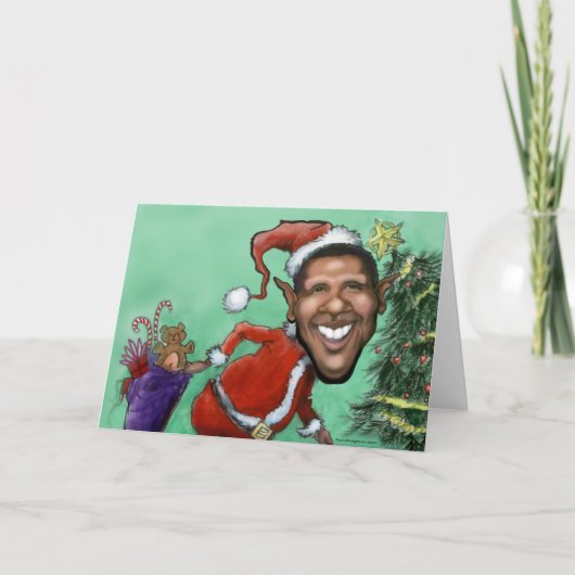 Obama Kerstmis Feestdagen Kaart (Voorkant)