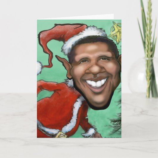 Obama Kerstmis Feestdagen Kaart (Voorkant)