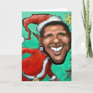 Obama Kerstmis Feestdagen Kaart