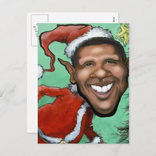 Obama Kerstmis Feestdagenkaart (Voorkant / Achterkant)