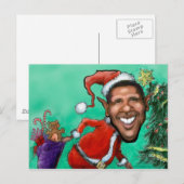 Obama Kerstmis Feestdagenkaart (Voorkant / Achterkant)