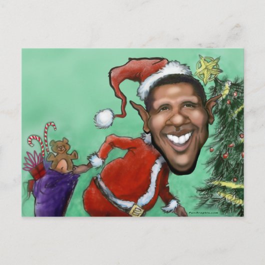 Obama Kerstmis Feestdagenkaart (Voorkant)