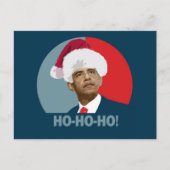 Obama Kerstmis Ho Ho Ho Feestdagenkaart (Voorkant)