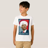 Obama Kerstmis Ho Ho Ho T-shirt (Voorkant volledig)