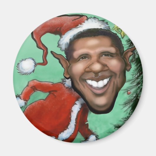 Obama Kerstmis Magneet (Voorkant)