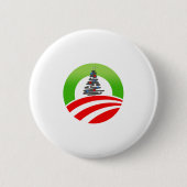 Obama Kerstmis Ronde Button 5,7 Cm (Voorkant)