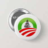 Obama Kerstmis Ronde Button 5,7 Cm (Voorkant /achterkant)